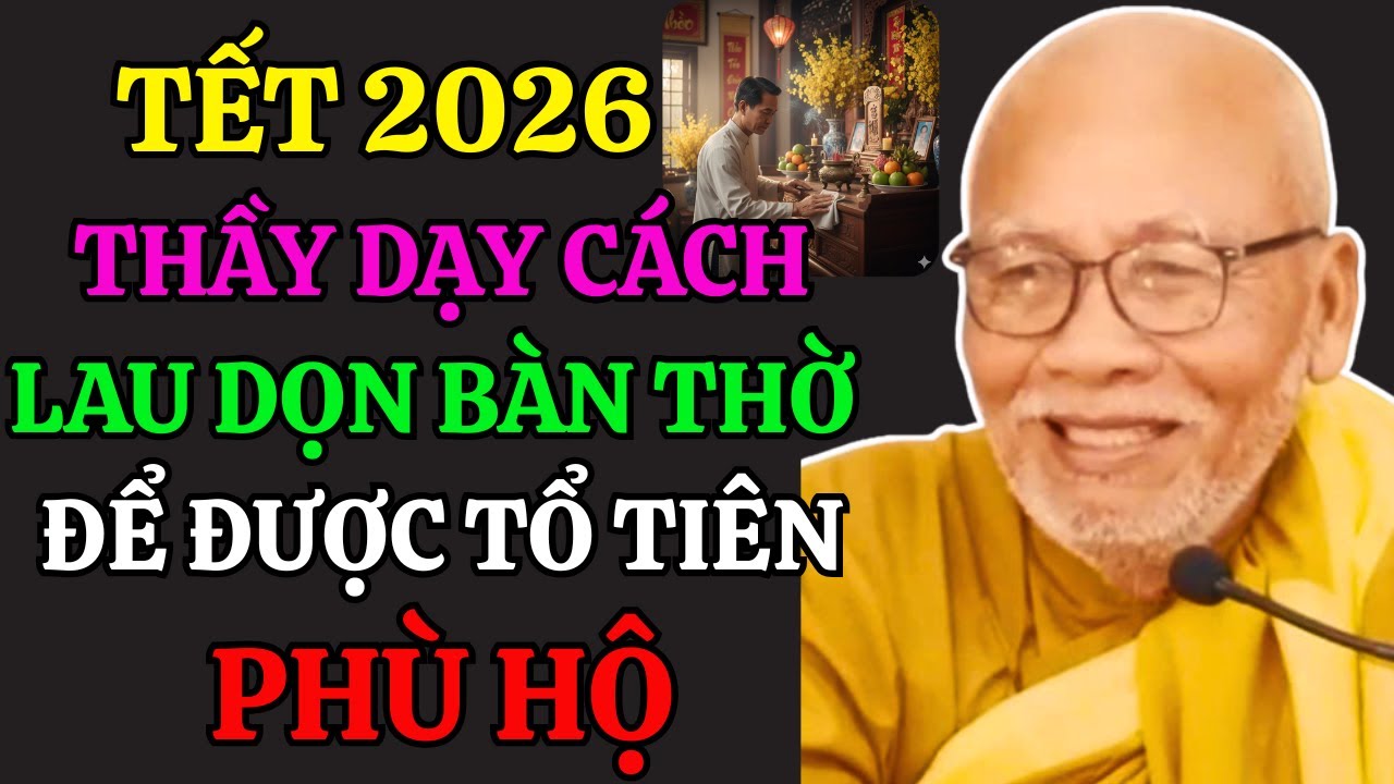 Tết 2026: Thầy Chỉ Dạy Cách Quét Dọn Bàn Thờ Để Được Tổ Tiên Phù Hộ, Độ Trì | An Lạc Hạnh Thiền Sư