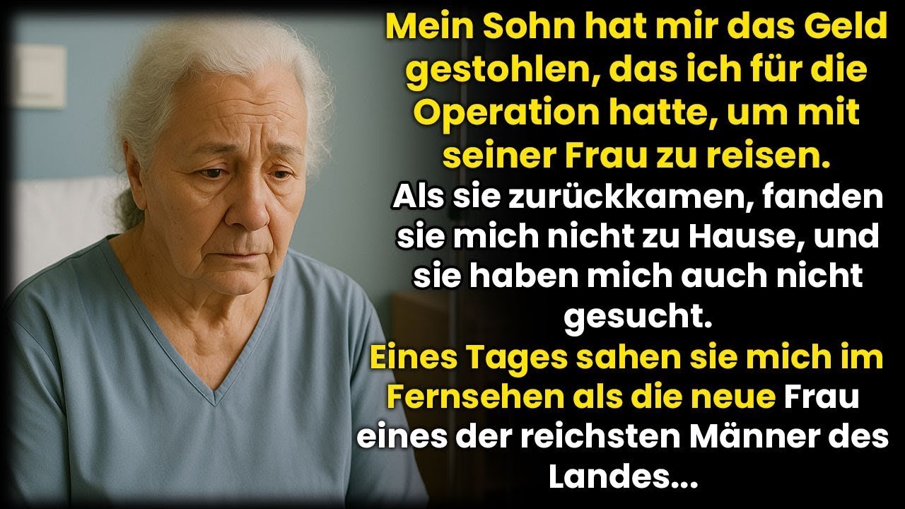 Mein Sohn stahl mein OP-Geld, um mit seiner Frau in den Urlaub zu fahren