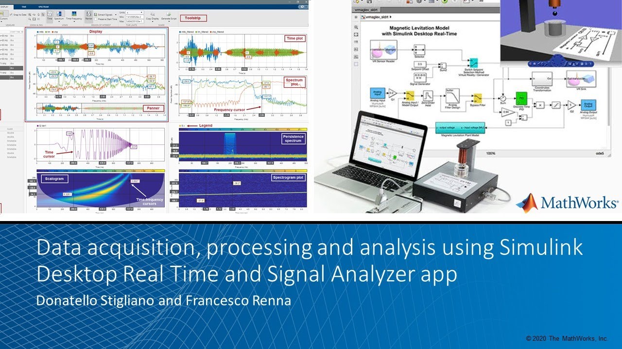 Data acquisition, processing and analysis with Simulink Desktop Real Time and Signal Analyzer App