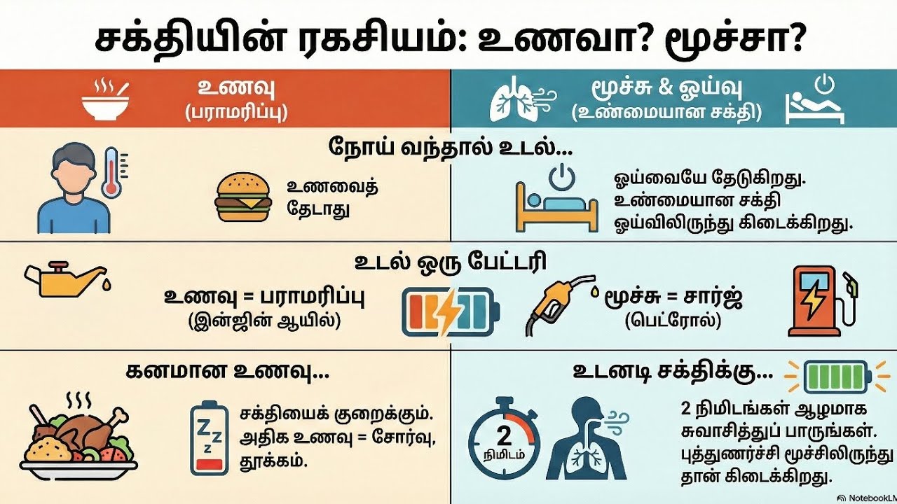 உணவு சக்தியைத் தருமா அல்லது சக்தியை உறிஞ்சுமா? பிறகு எதற்கு உடம்பு சரியில்லை என்றால் பத்தியம்?