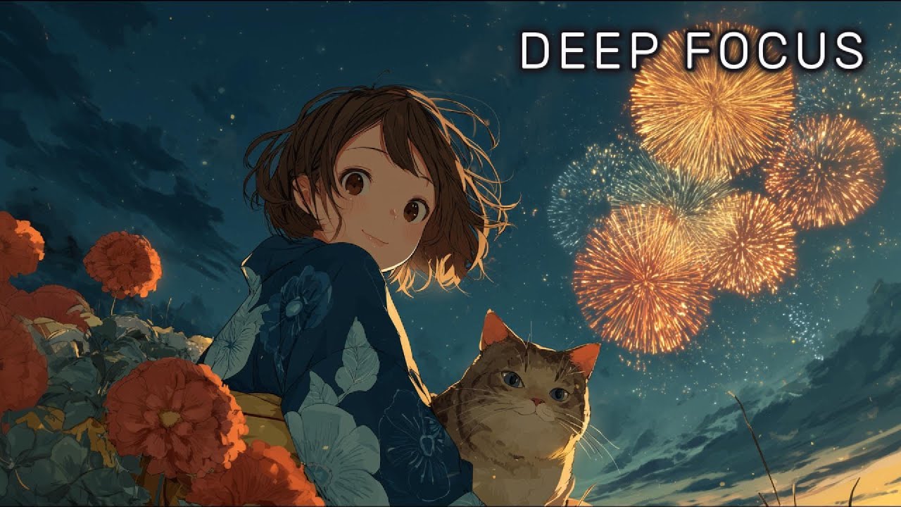 Deep Focus Music for Sleep & Study (3 Hours) | Fireworks Over a Quiet Summer Night