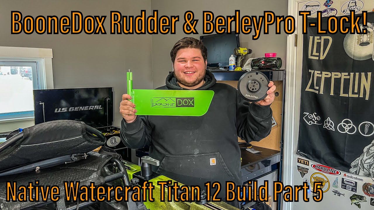BerleyPro Steering & BooneDox Rudder Upgrades! - Native Watercraft Titan 12 Build Part 5