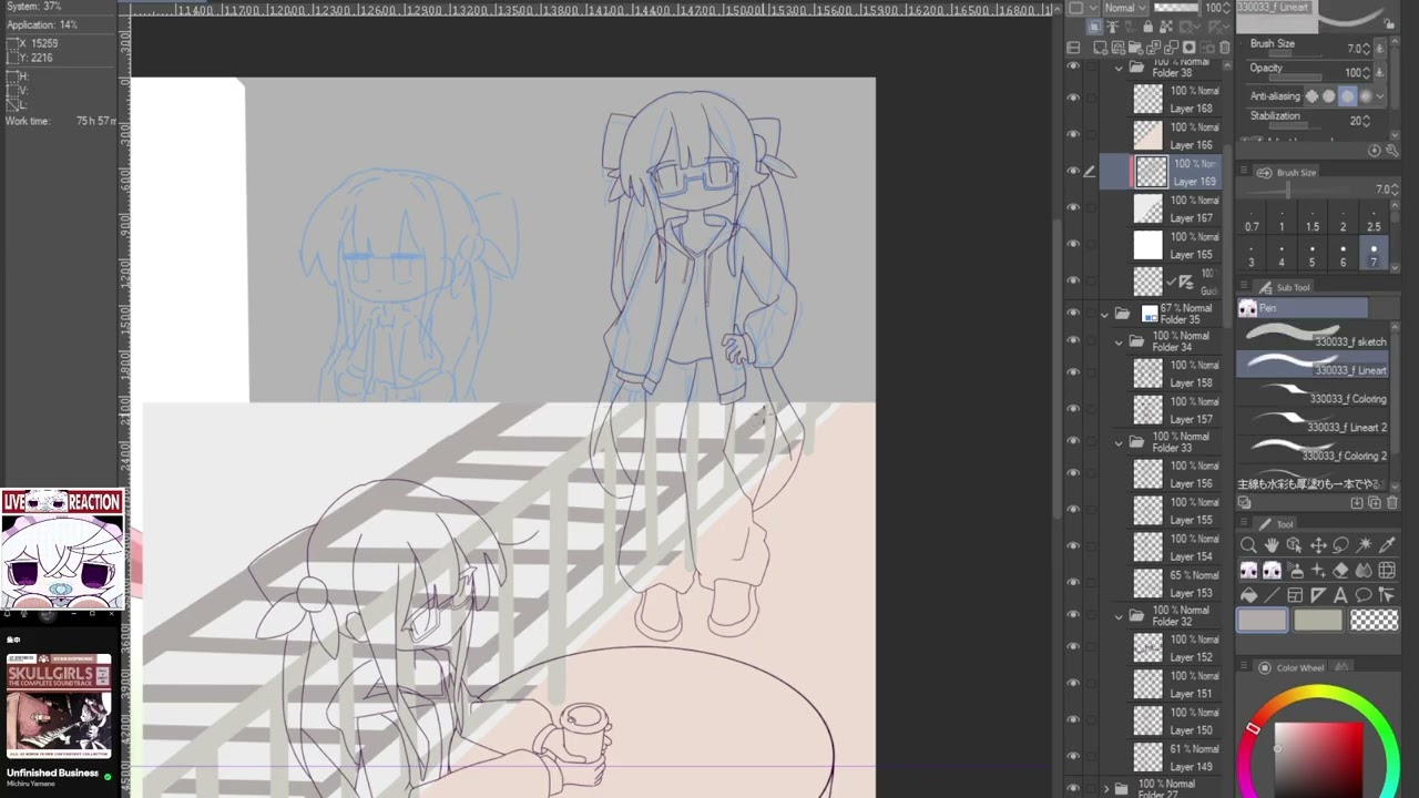 Drawing till I can draw cute girls (275/365) valentine is over :D