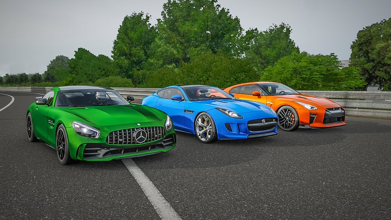 Forza 7 Drag Race! - 2017 Nissan GT-R VS Mercedes AMG GTR VS Jaguar F-Type R!!!