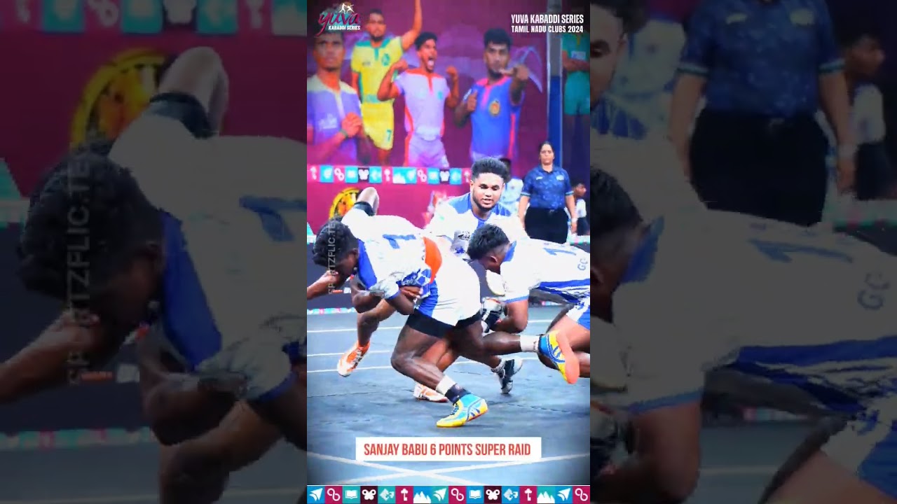 Jayachitra Club's Sanjay Babu Super 6 Points Raid Against PRIST University Yuva Kabaddi Series 2024