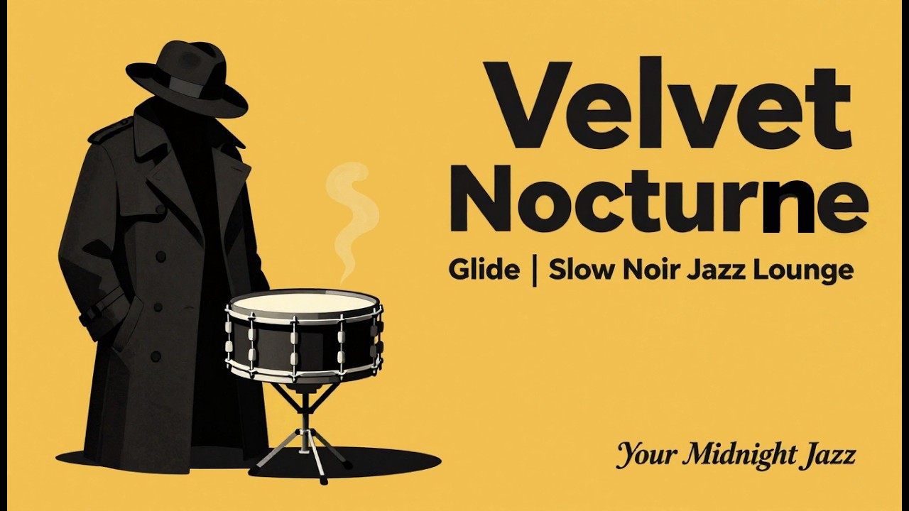 Velvet Nocturne Glide | Slow Noir Jazz Lounge for Sleep, Cozy Nights & Work (1 Hour Mix)