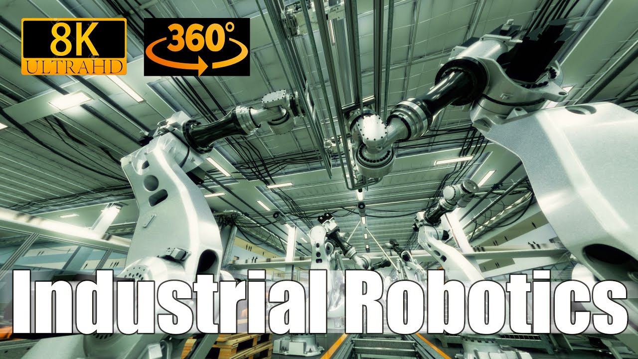 Industrial Robot Factory - 8K - 360&deg; 3D Animation - Cinematic Version