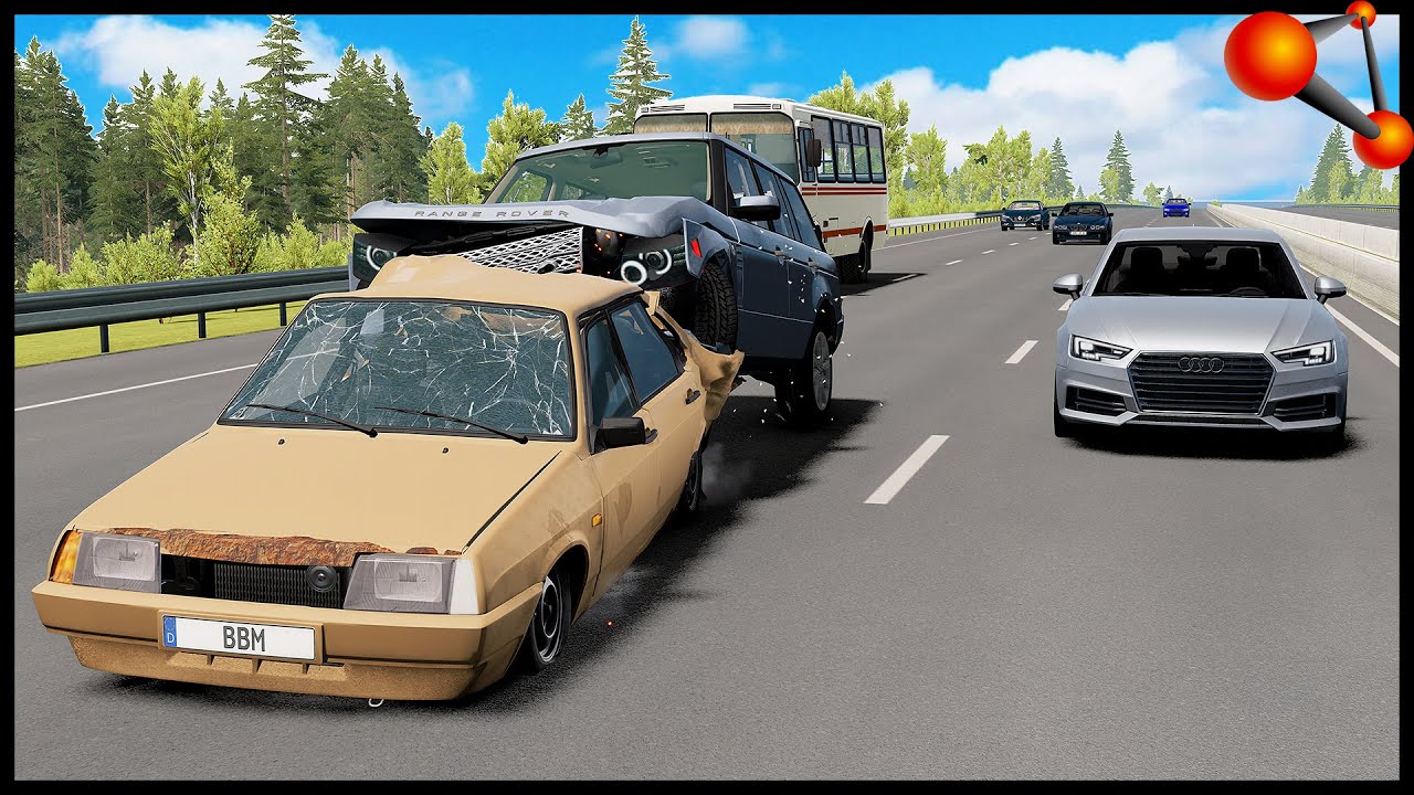 ЖИГА СЛОМАЛАСЬ На АВТОБАНЕ! Ее СНЕСУТ? - BeamNg Drive