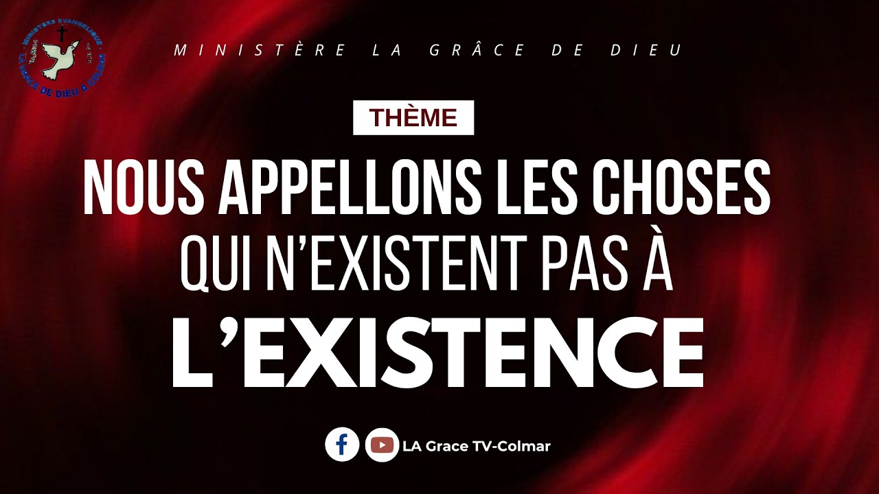 Culte Dominical 01/03/2026 | Thème: Nous appelons les choses qui n'existent pas à l'existence