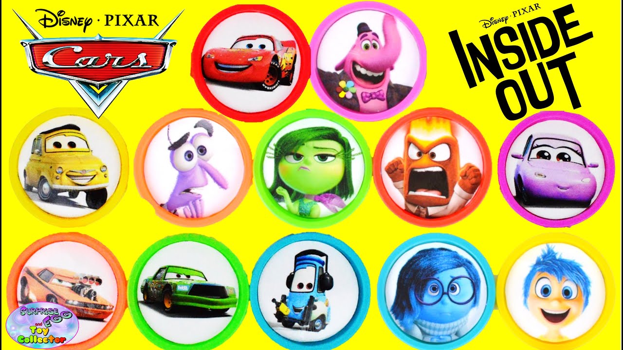 Learn Colors Disney Cars Inside Out Pixar MLP Disney Jr Toys Surprise Egg and Toy Collector SETC