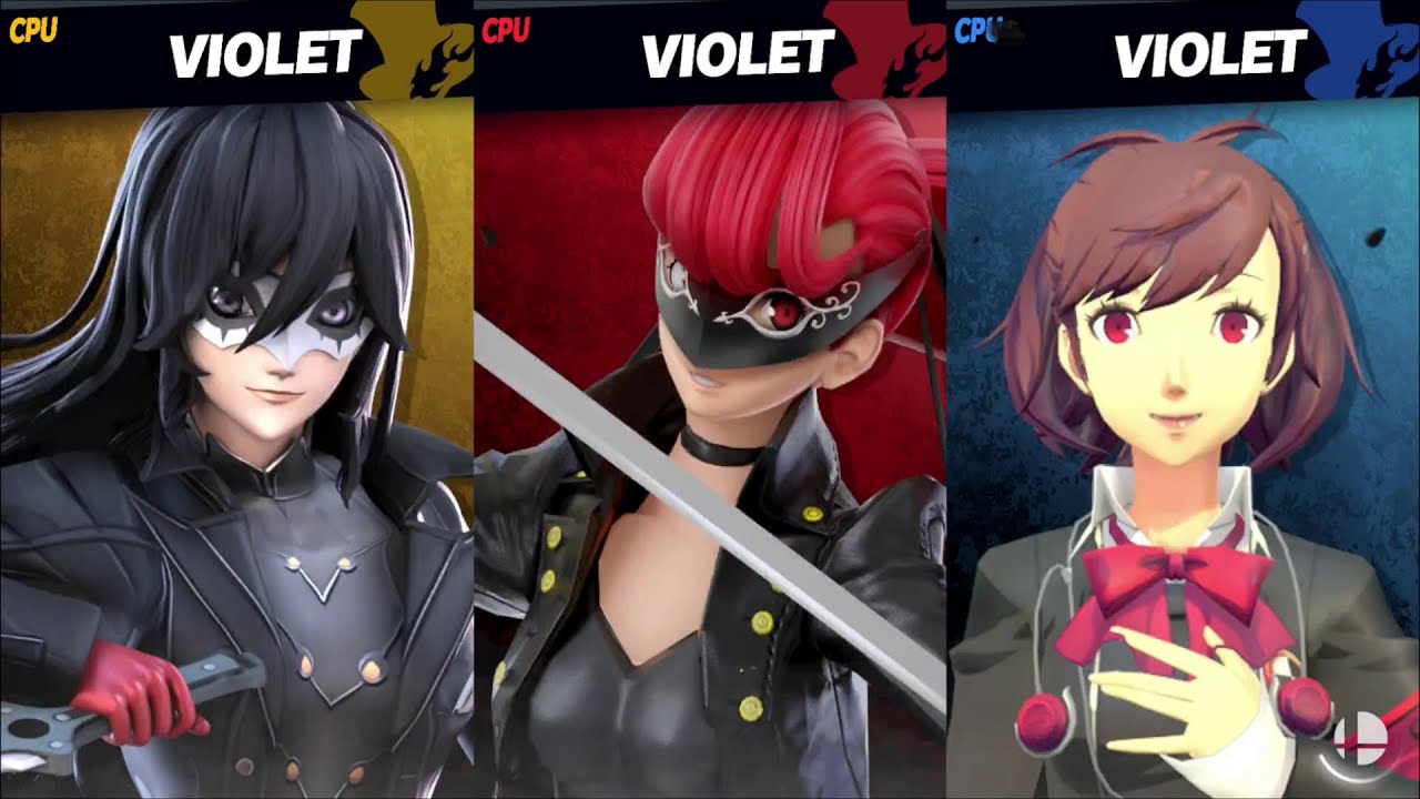 Female Joker vs Violet vs Kotone [Chaos Kid SSBU Member Request]