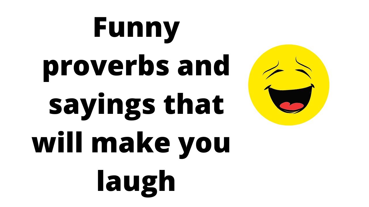 Funny proverbs and sayings that will make you  laugh