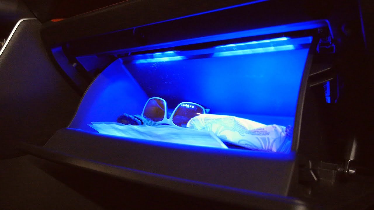 Toyota RAV4 (2019-2025): Glove Box Blue LED Lights Installation.