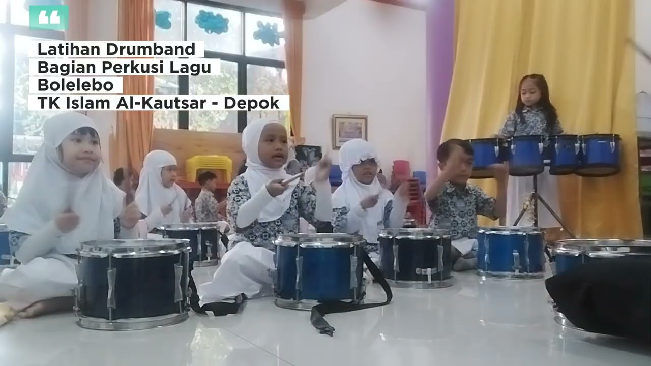 Drumband TK Islam Al-Kautsar Depok, cover lagu Bolelebo