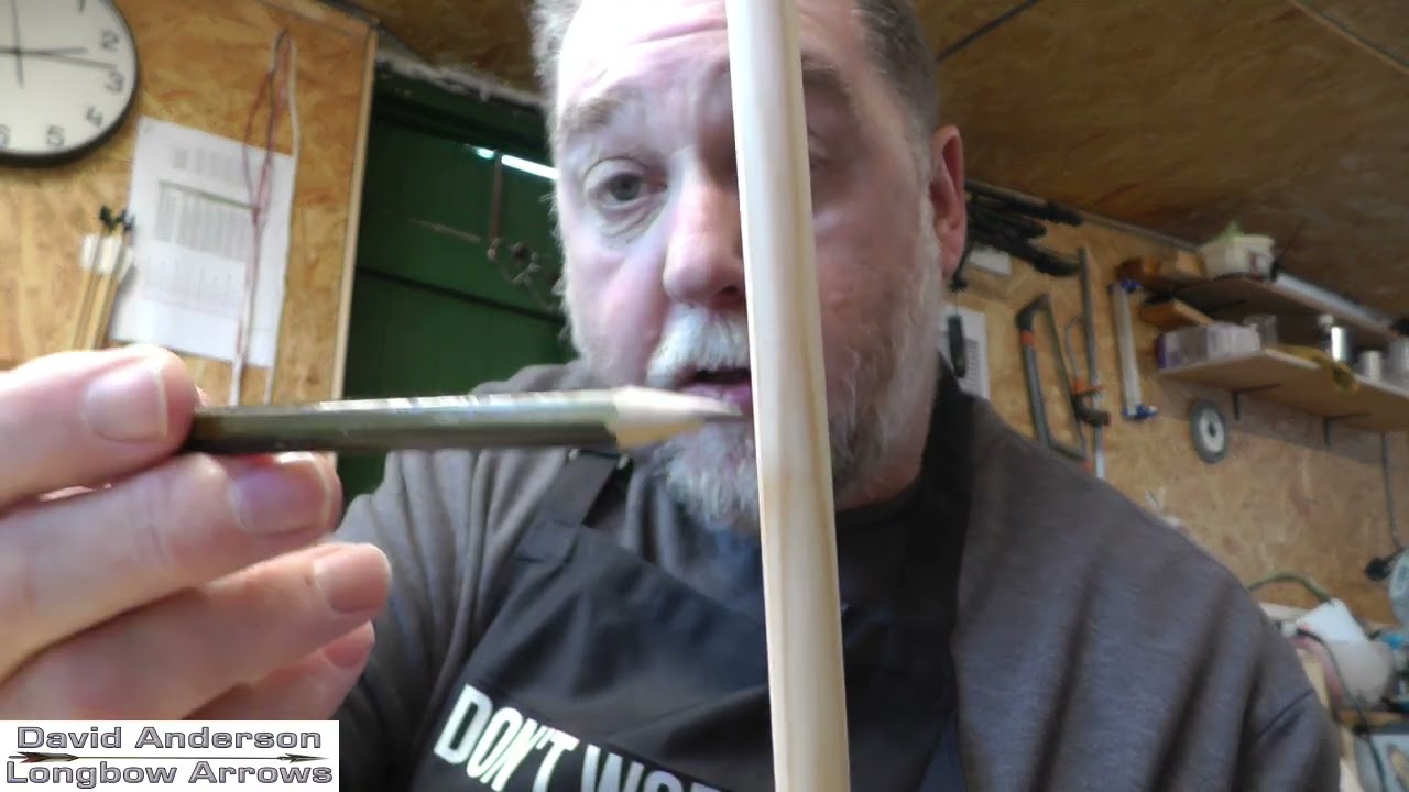 Video 4 Weights and Measures or making spine and weight matched longbow wooden arrows