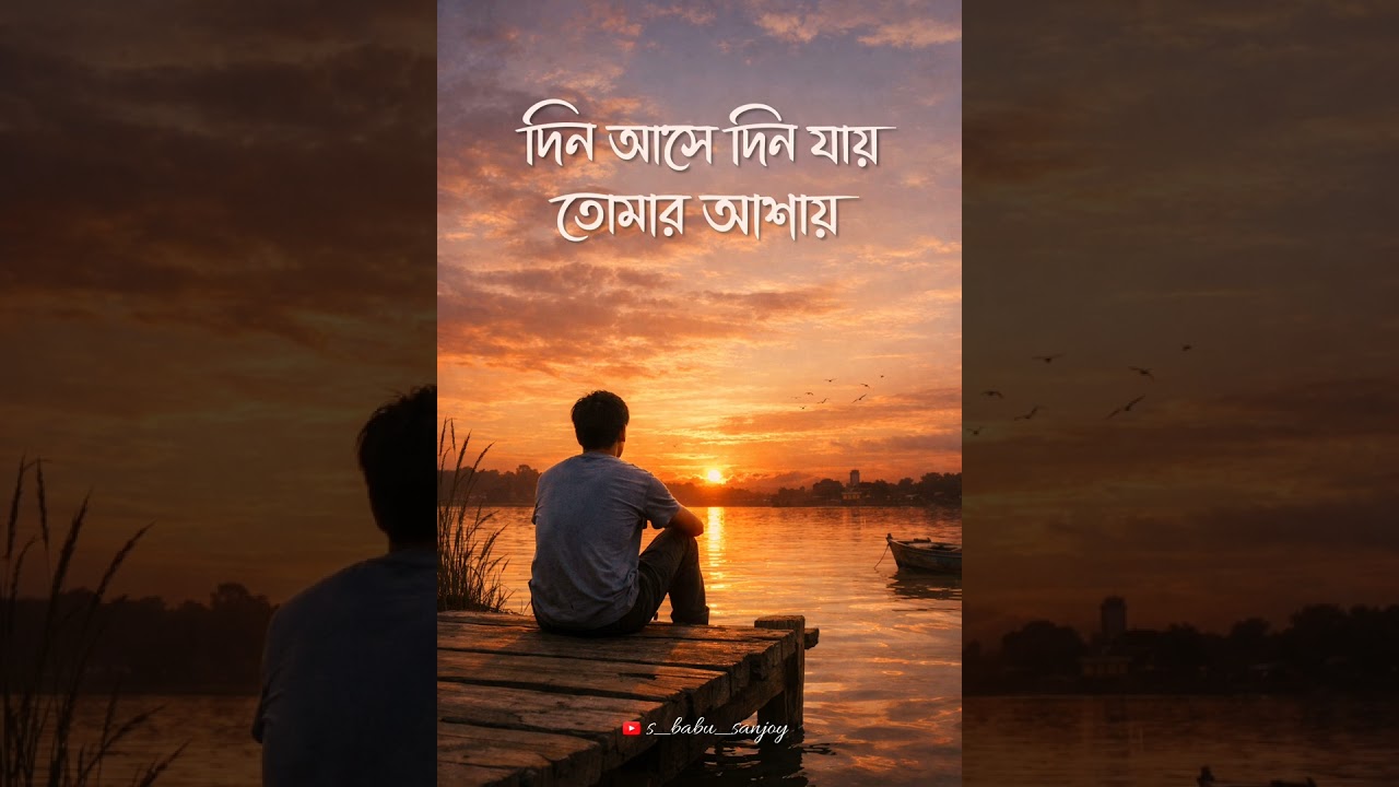 দিন আসে দিন যায় তোমার আশায় || Bengali Romantic Relaxing Song || Din Ase Din Jay ‎⁨@s_babu_sanjoy