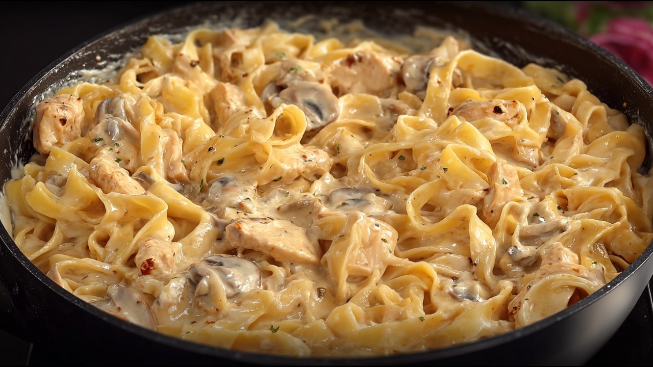 Паста, как готовила моя итальянская мама! Я готовлю этот кремовый Альфредо 3 раза в неделю!😋