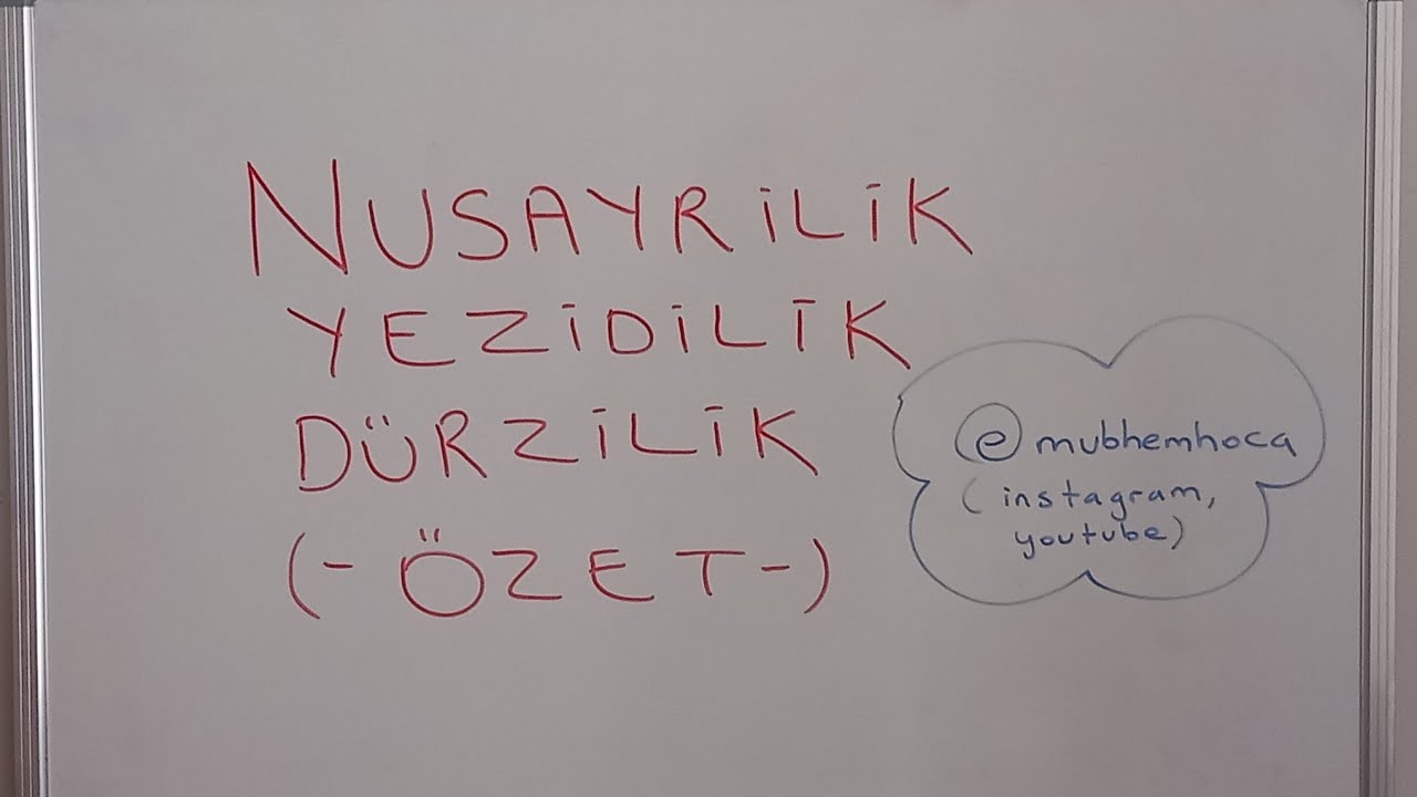 Nusayrilik - Yezidilik - Dürzilik (Basit Anlatım) - Mezhepler Tarihi - Dkab - Dhbt - Mbsts