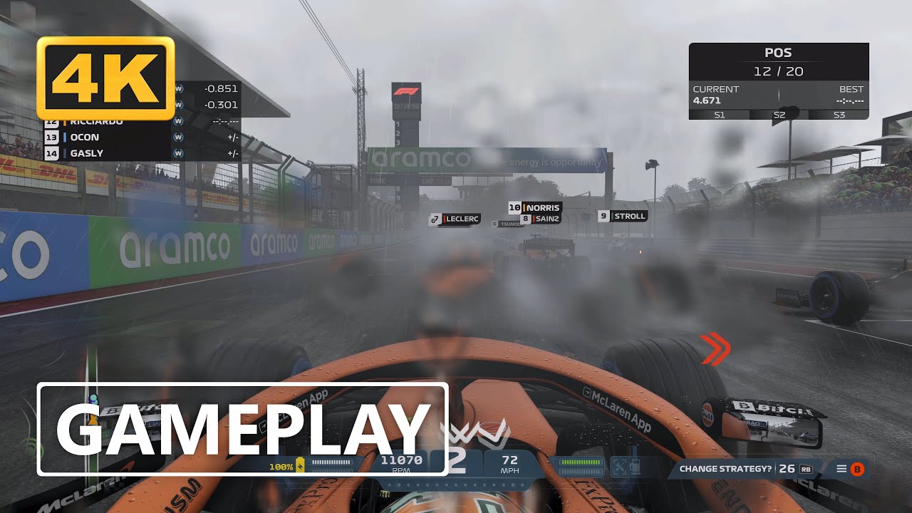F1 2021 Heavy Rain Xbox Series X Gameplay 4K *Next Gen*