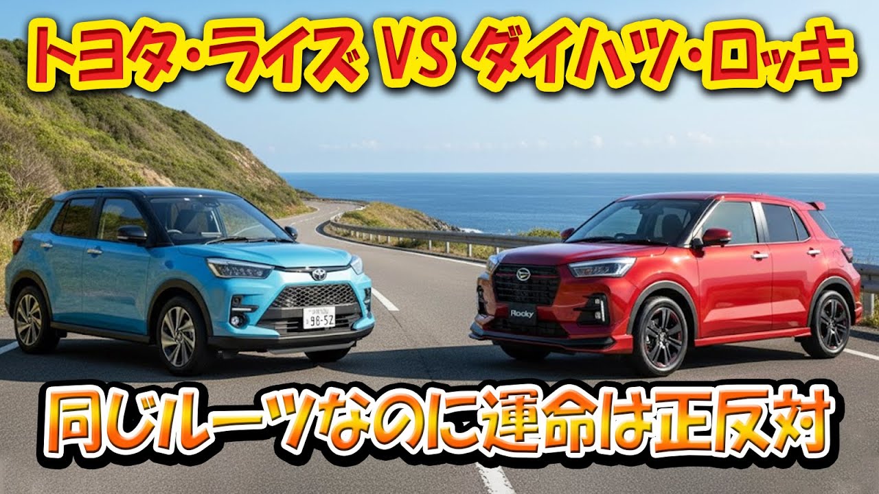 トヨタ・ライズ vs ダイハツ・ロッキー「同じルーツなのに運命は正反対」 【月販1万台 vs 1,500台】！ ロッキーをすぐに否定すると、戦略を読み違える