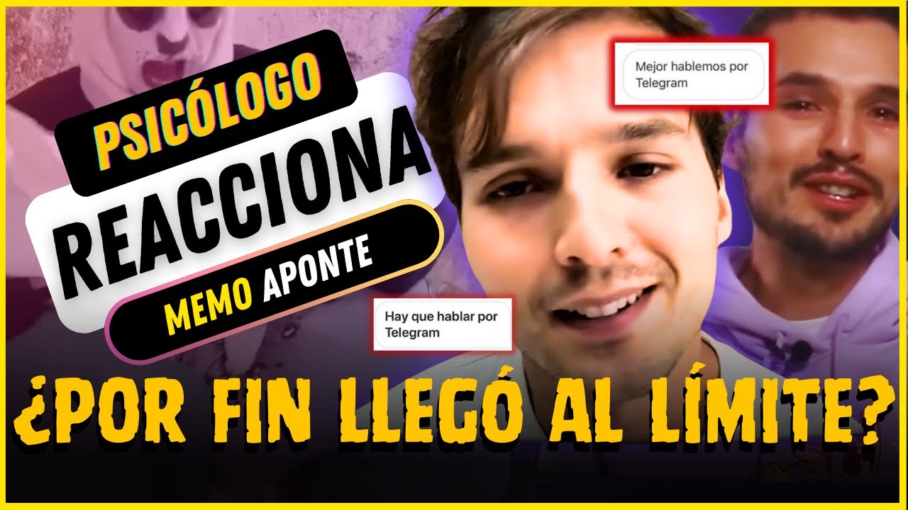 AMENAZÓ A SUS SEGUIDORES 😱 | Psicólogo REACCIONA a MEMO APONTE ¿Llegó a su LÍMITE? #saludmental