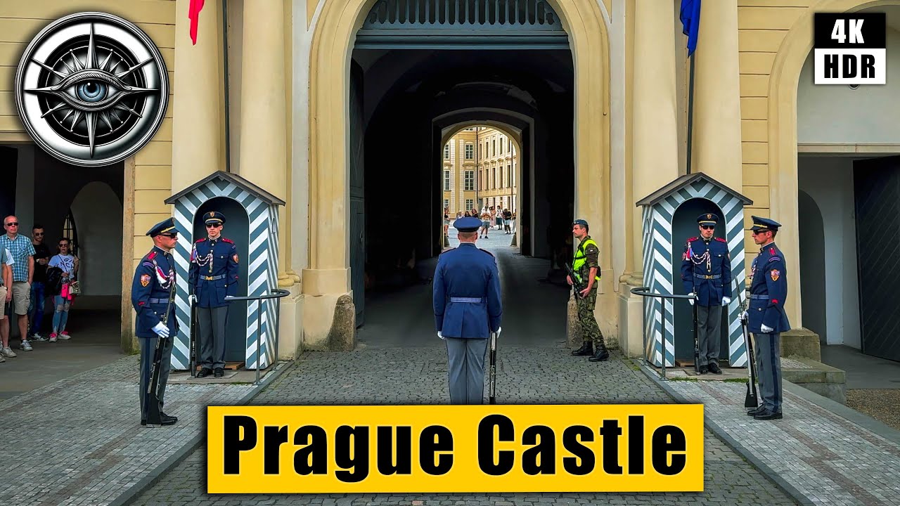 Walking Tour in Prague Castle with a stunning view of the city 🇨🇿 Czech Republic 4k HDR ASMR