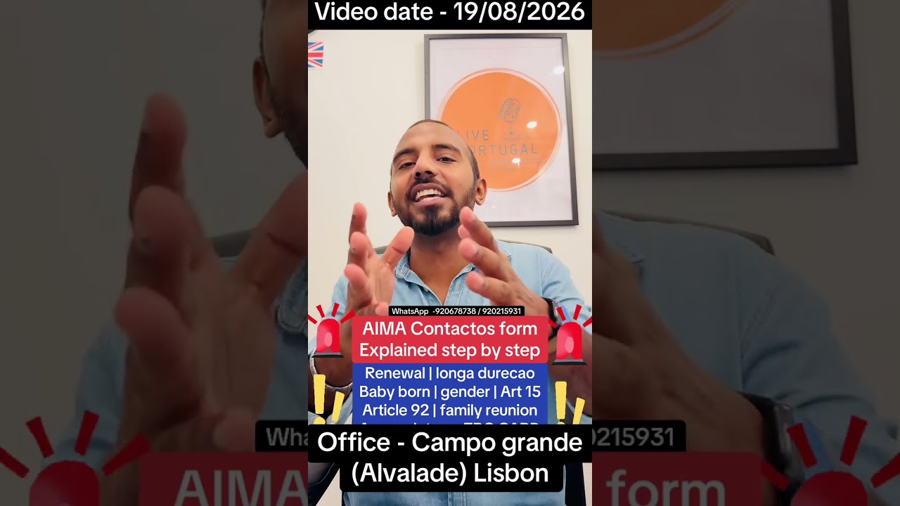 AIMA Contactos form Explained step by step | &reg;Live Portugal By Harry | Advocate Harry |Portugal news