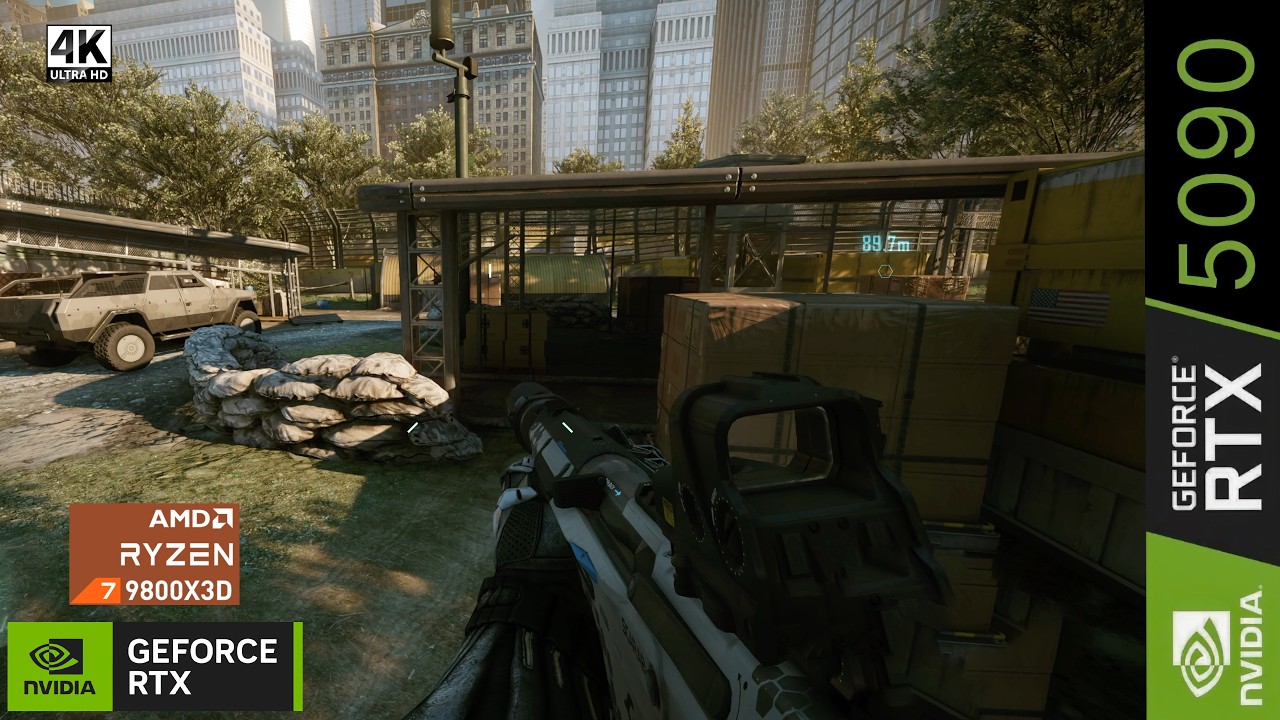 Crysis 2 Remastered 4K RTX 5090 | FULL Ray Tracing Max (DLSS vs DLAA)