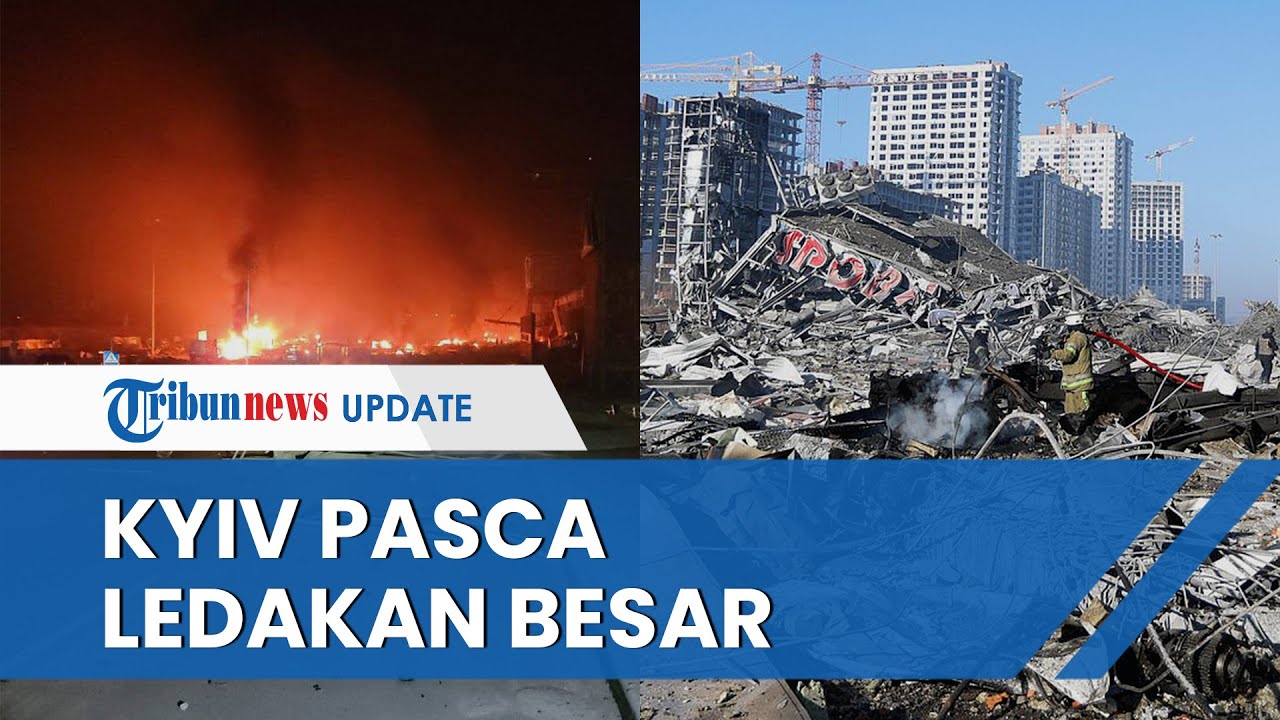 Kondisi Pasca Ledakan Hebat di Pusat Perbelanjaan Kyiv, Dibombardir Rusia hingga Luluh Lantak
