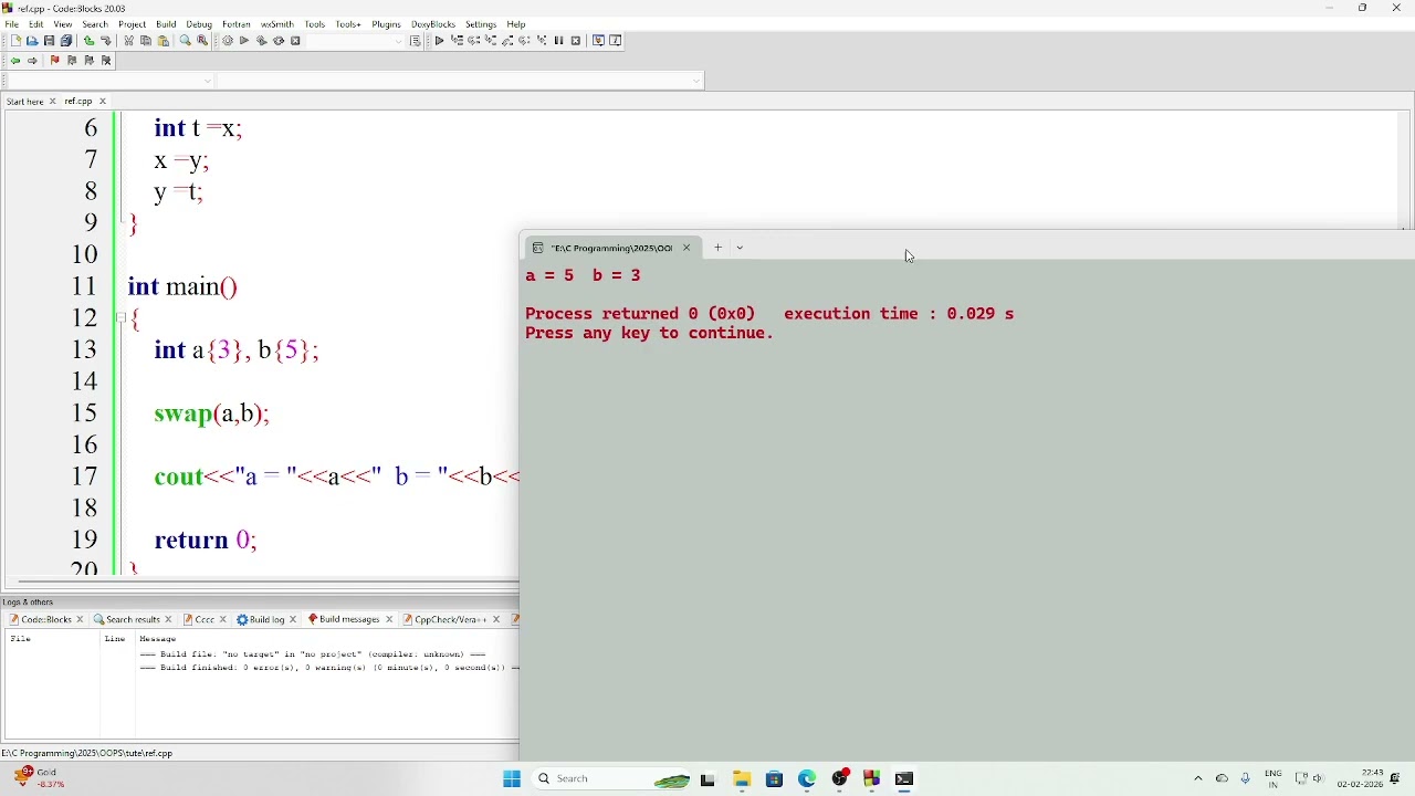 Reference variable and its use in functions