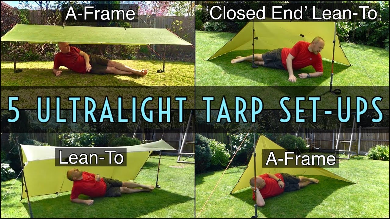 5 of the Best Ultralight Tarp Shelter Set-Ups using 2 Trekking Poles - Wild Camping