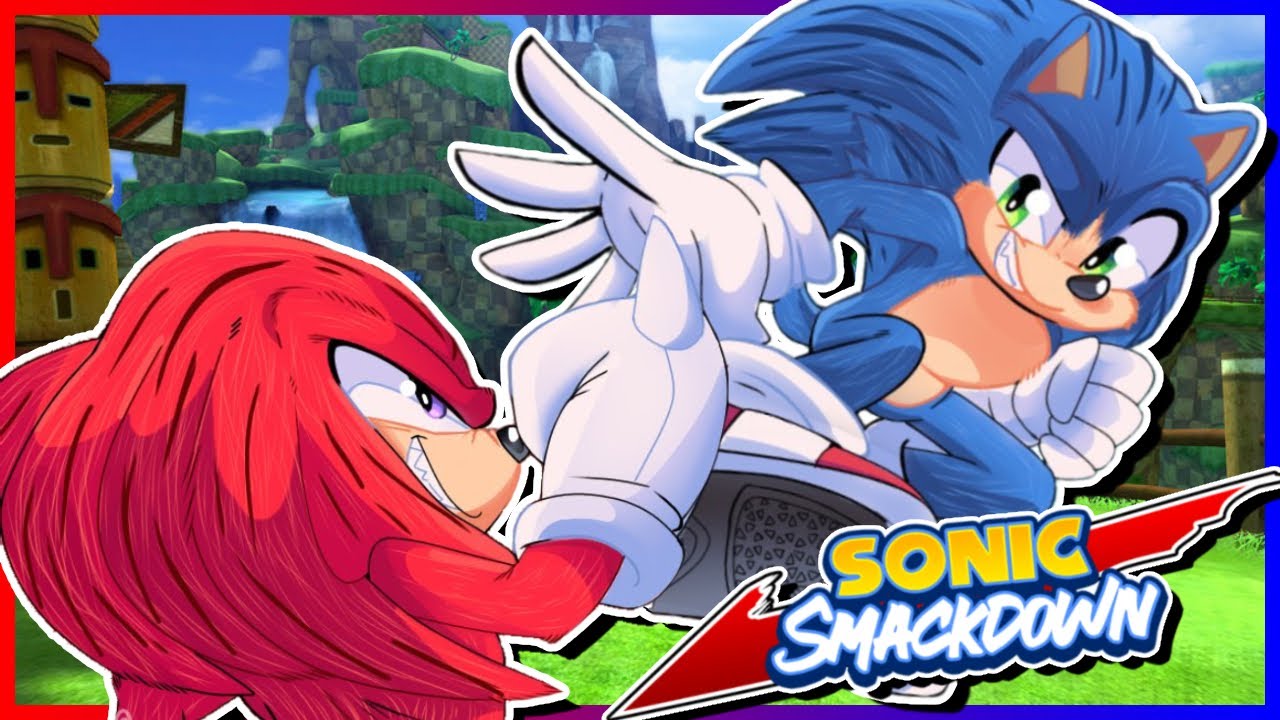 SONIC VS KNUCKLES! - Movie Sonic & Movie Knuckles Play Sonic Smackdown!!