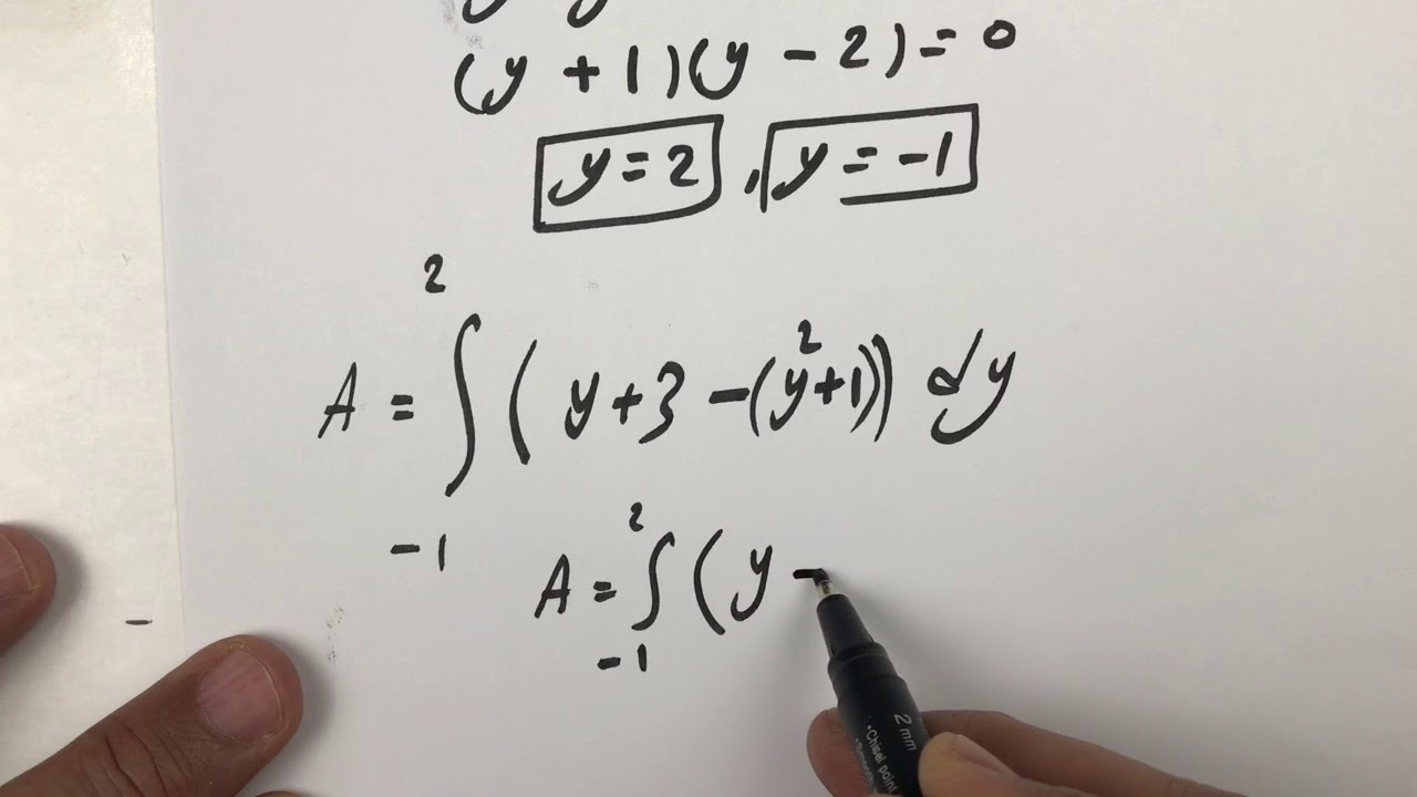 Area Between Curves (4) المساحة بين منحنيين