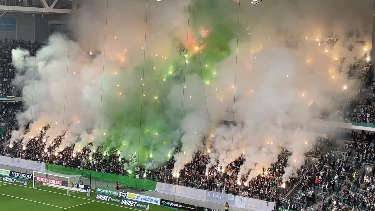 Hammarby - Göteborg 2023 PYROSHOW + Vi är grönvita bröder
