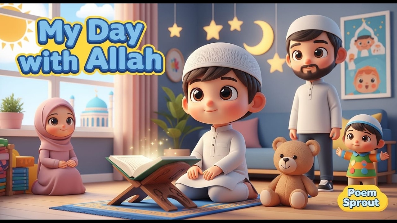 My Day with Allah 🤲| Remembering Allah Nursery Rhyme | For Kids Poem