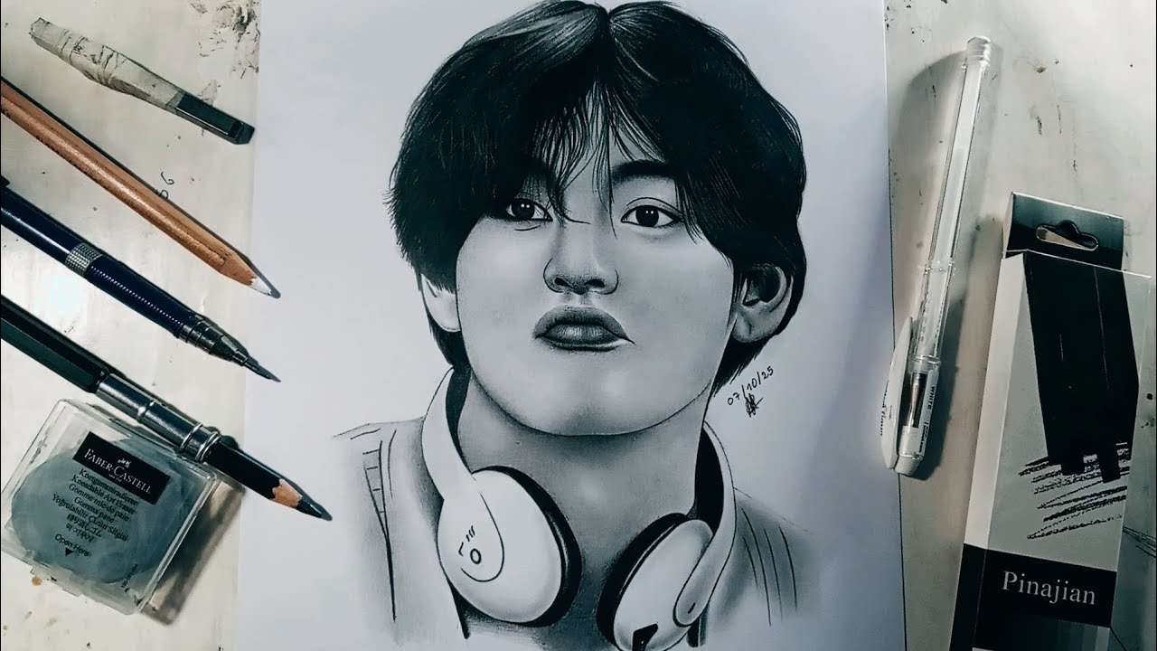  “ Bts V fanart Drawing 😱💜”