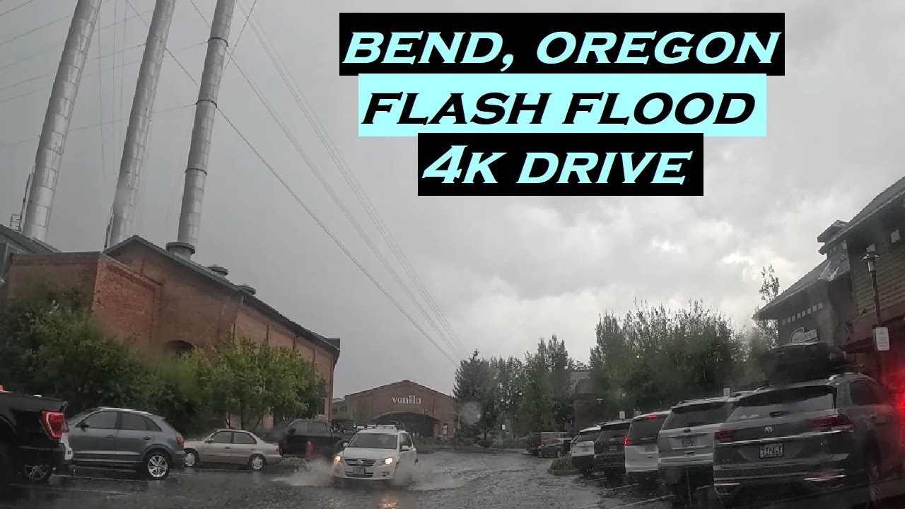 Bend, Oregon | 4k Drive | Flash Storm Minor Flooding