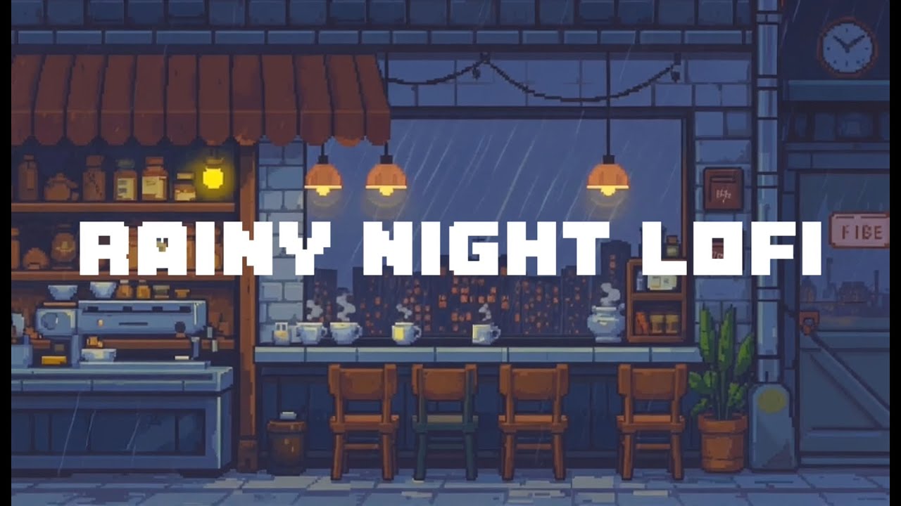 Rainy Night Lofi ☕🌧️ | Cozy Cafe Beats for Study, Relax & Sleep