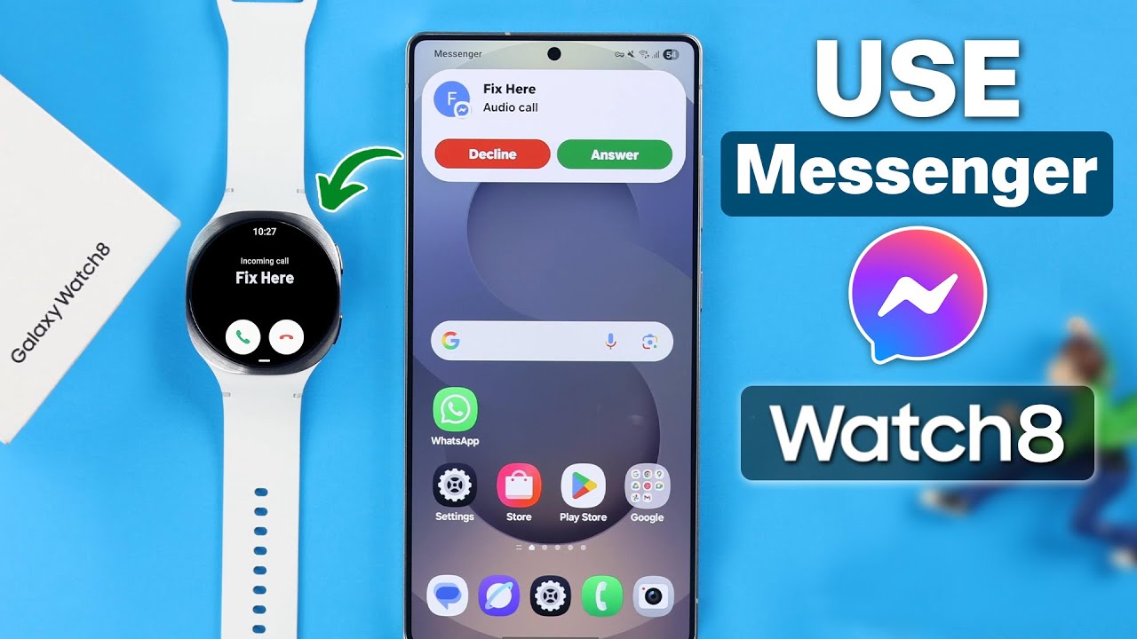 How To Use Messenger in Galaxy Watch 8! [Reply To Facebook Messages Easily]
