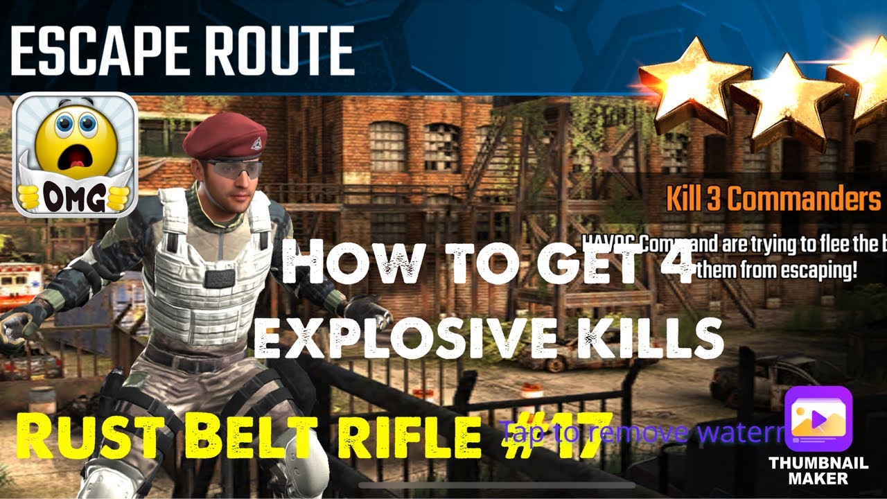 Escape Route, Sniper Strike Special Ops mission #17- Rust Belt (rifle/zone 4)