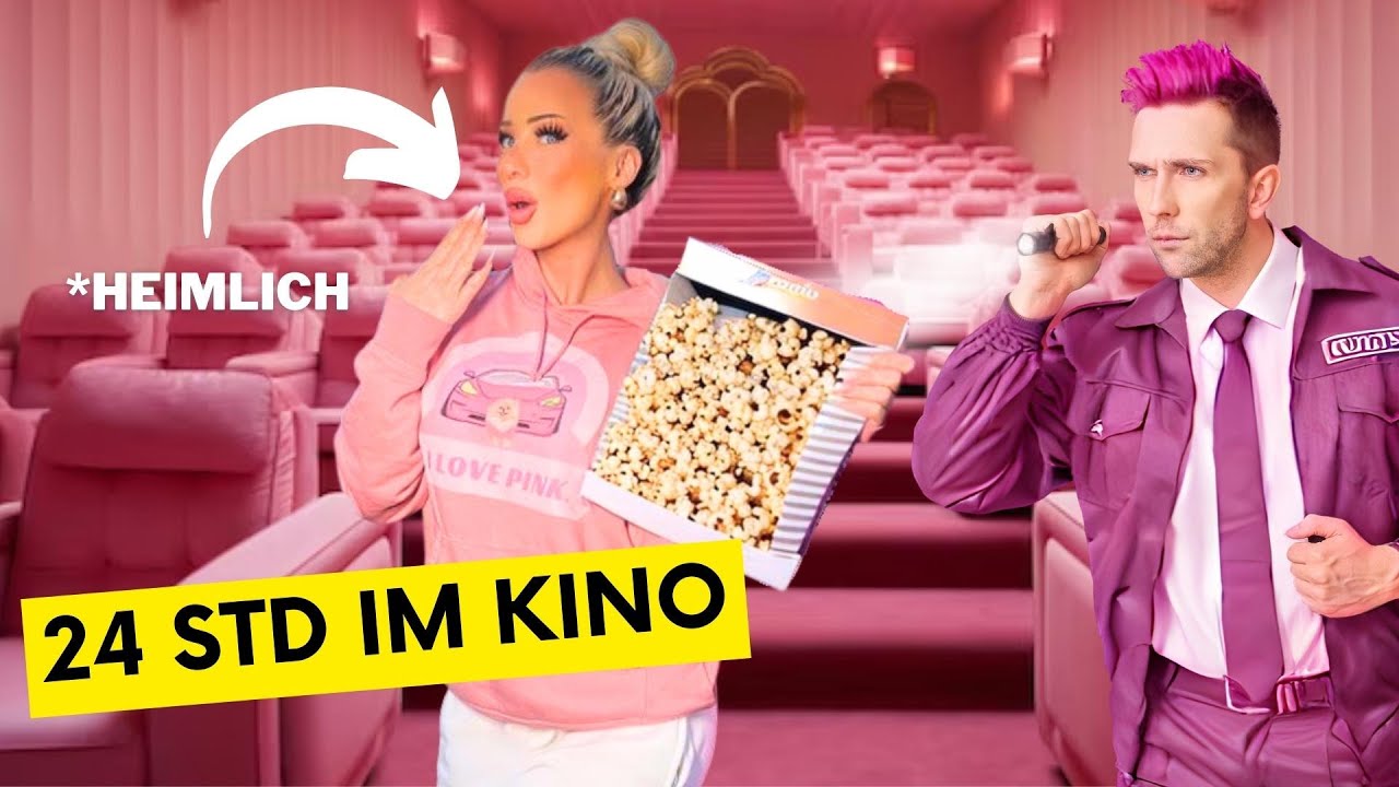 24 Stunden heimlich im KINO🍿(eingesperrt)