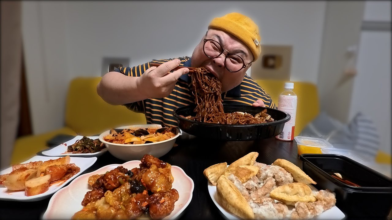 「고독한아재 쇼핑」 중국집 기본국룰 메뉴~요청먹방 Chinese restaurant Black-bean noodles mukbang Eatingshow