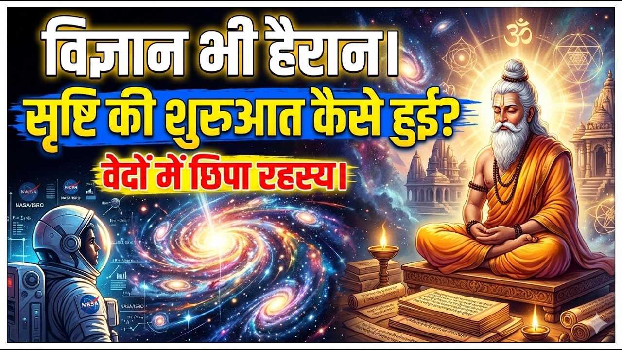 विज्ञान भी हैरान। सृष्टि की शुरुआत कैसे हुई ? वेदों में छिपा रहस्य #iskcondhanbad #science Part - 3