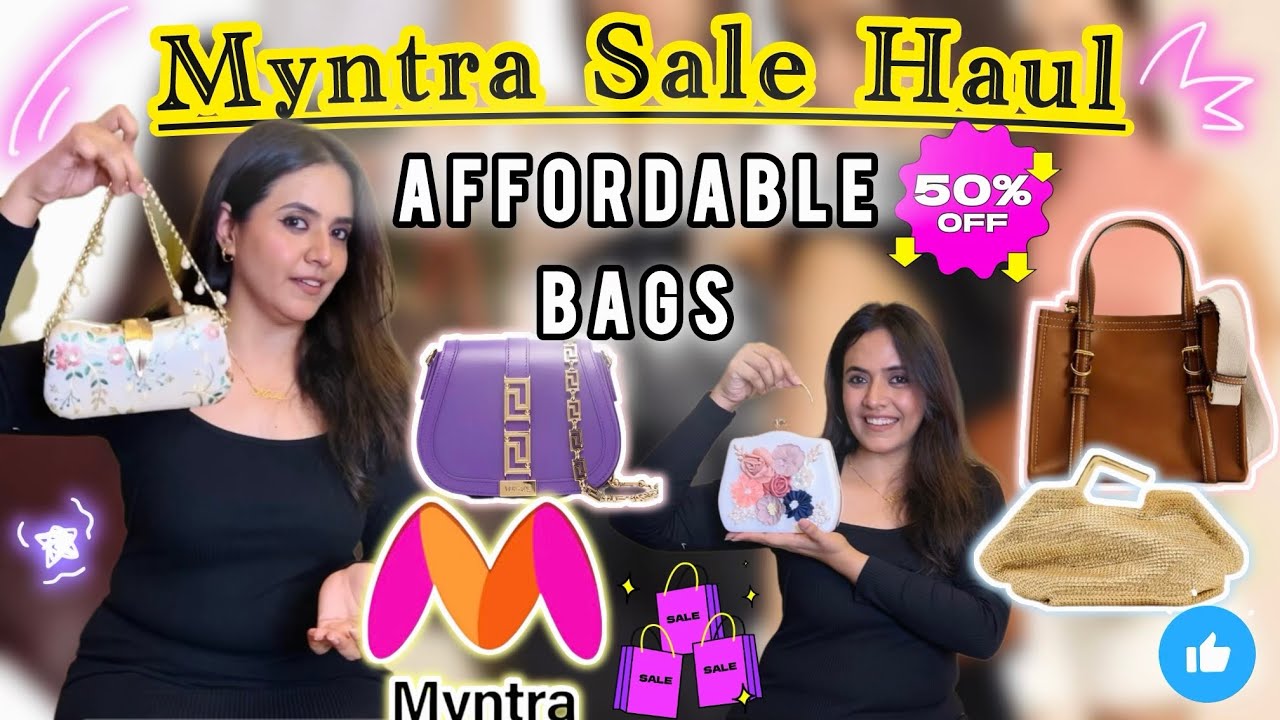 Myntra 2024 Trendy & Affordable “Bags Haul” | Tote Bag, Sling Bag & Hand Bags | Under INR 1500/- 🛍️