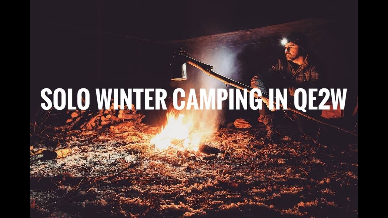 Solo Winter Camping in QE2W | Lean-To Tarp Shelter | Pulk Sled | Camp Cooking |