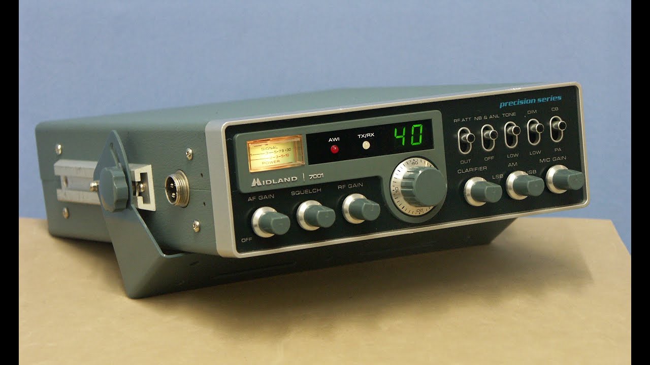 The US MIDLAND 7001, one of the best SSB CB-radio by CYBERNET ever built