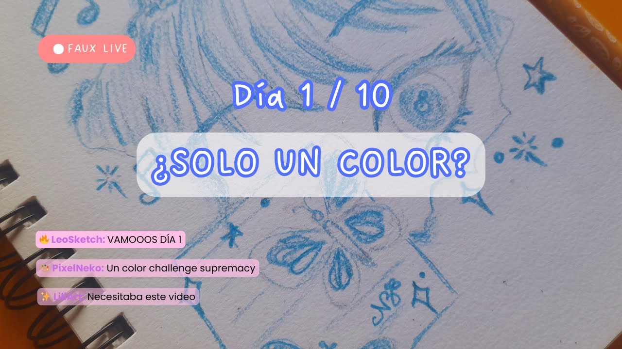 ¿Qué pasa si dibujo con UN SOLO COLOR? | Día 1 Maratón Artística 2025