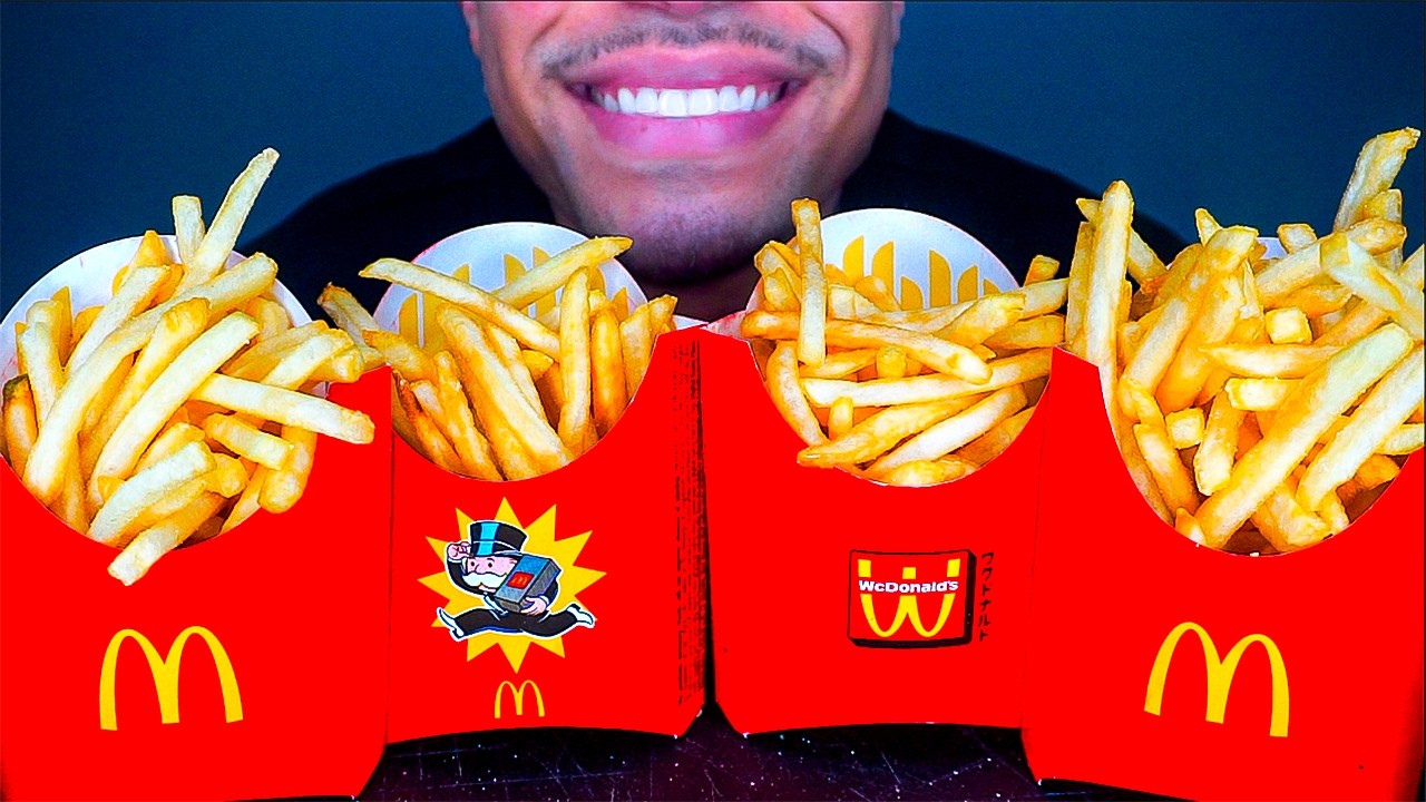 ASMR MCDONALD&rsquo;S FRENCH FRIES CHALLENGE MUKBANG JERRY (4 LARGE FRIES) ماكدونالدز