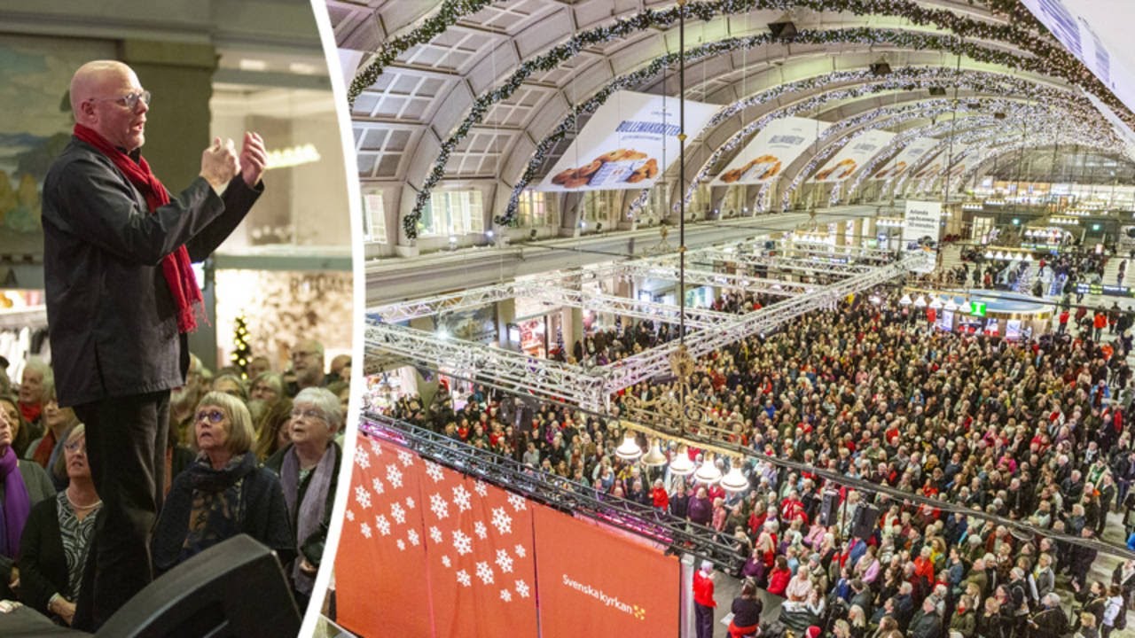 Kyrkan fyllde centralstationen med julens budskap