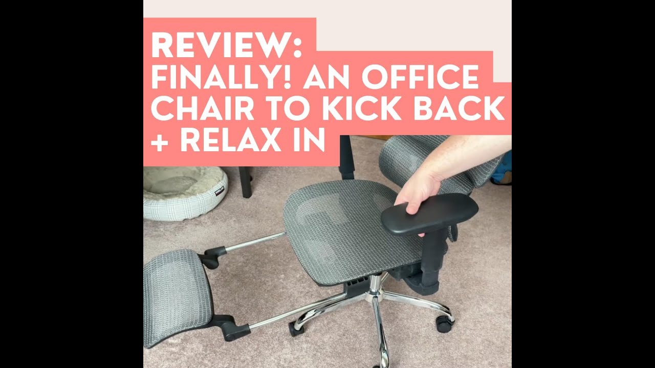 Fully adjustable office chair to sit back + relax on the job!